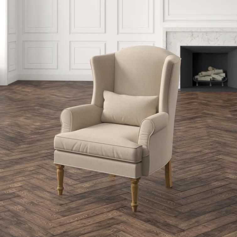 Zentique Upholstered Wingback Chair