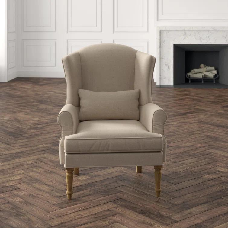 Zentique Upholstered Wingback Chair