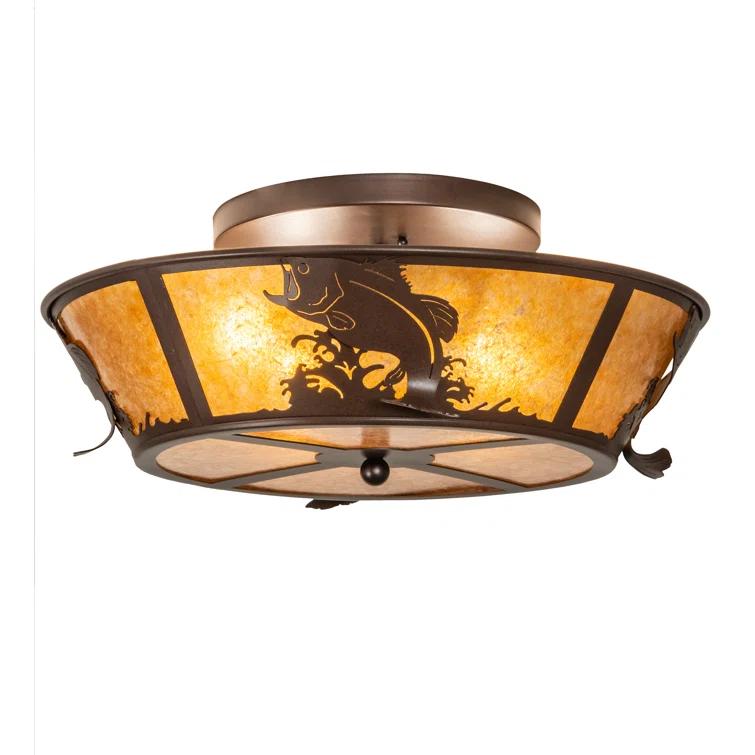Meyda Lighting Mica Semi Flush Mount