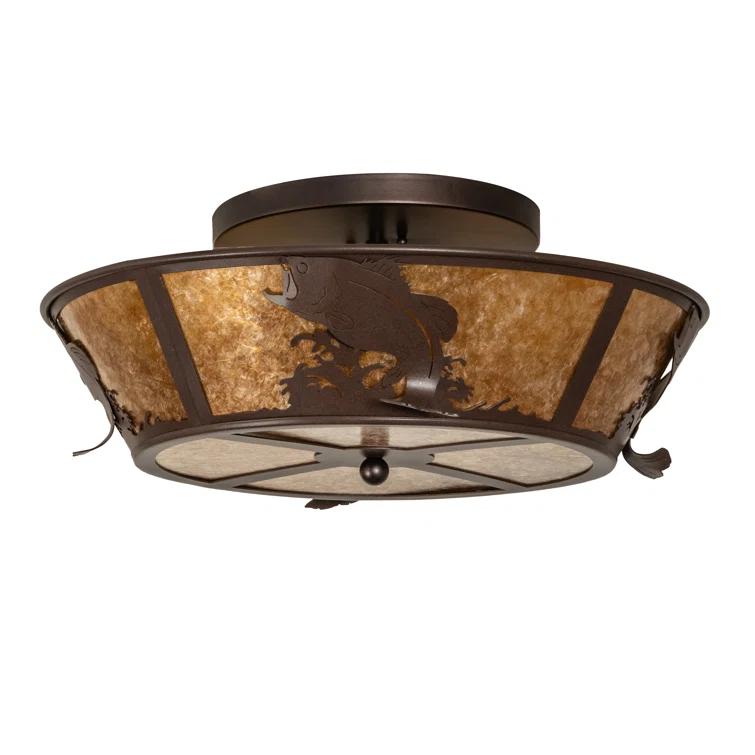 Meyda Lighting Mica Semi Flush Mount