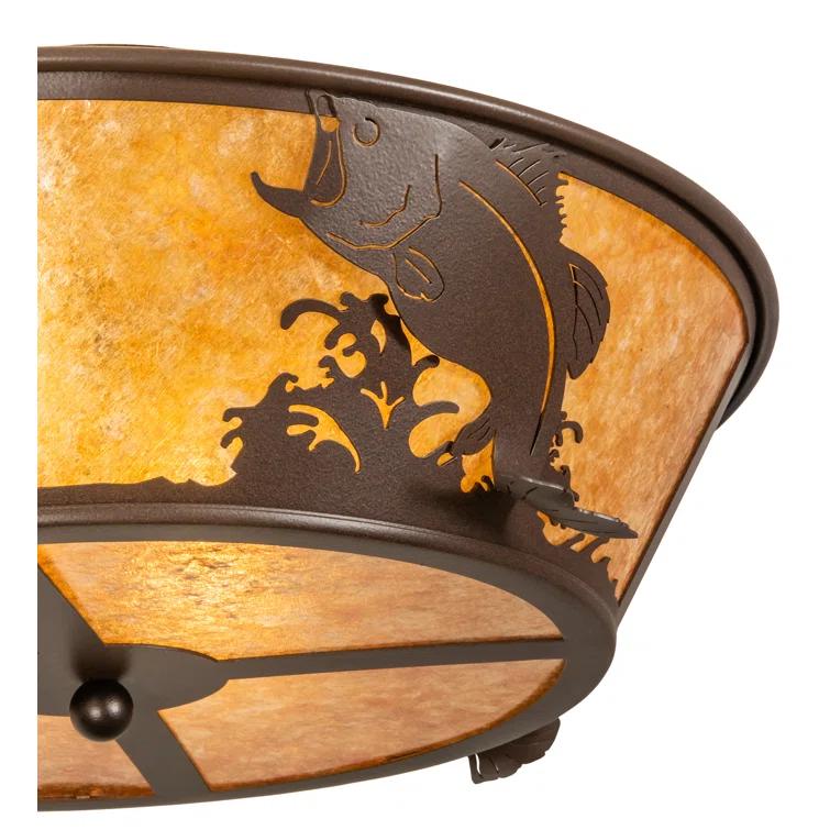 Meyda Lighting Mica Semi Flush Mount