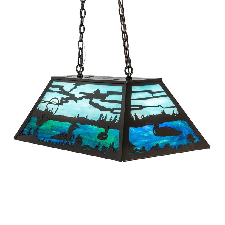 Rustic Lodge 6 - Light Bronze Pool Table Lights Pendant