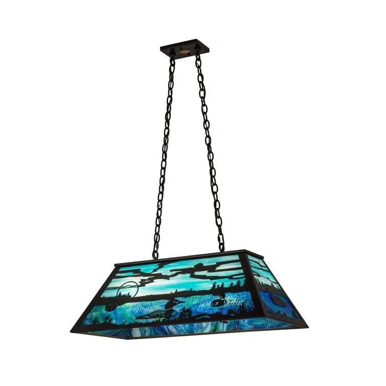 Rustic Lodge 6 - Light Bronze Pool Table Lights Pendant