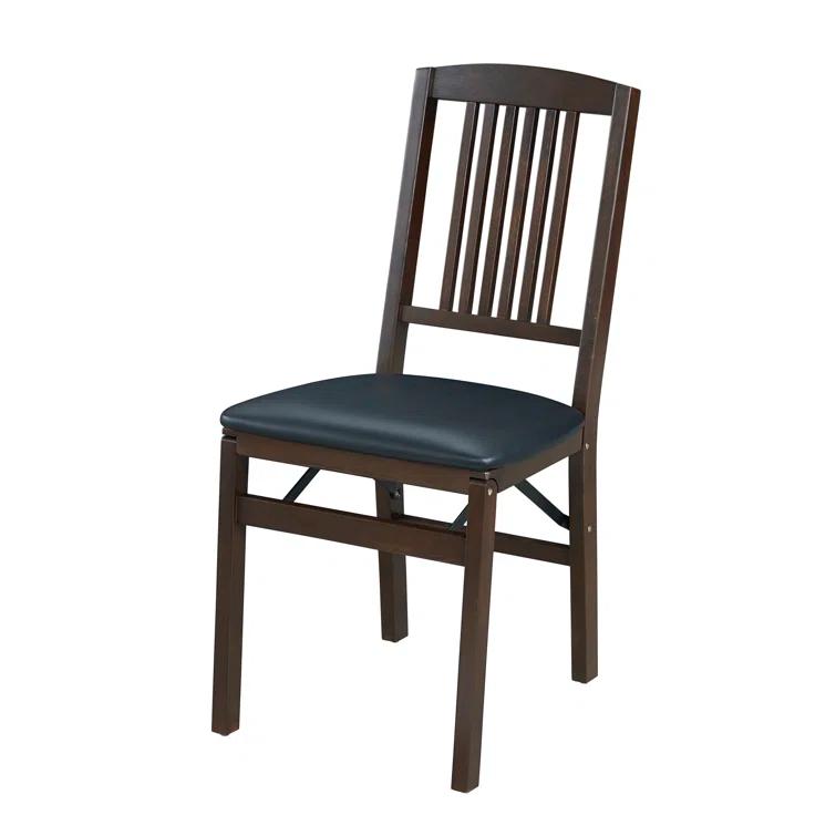 Stakmore Simple Mission Vinyl Padded Folding Chair (Set of 2)