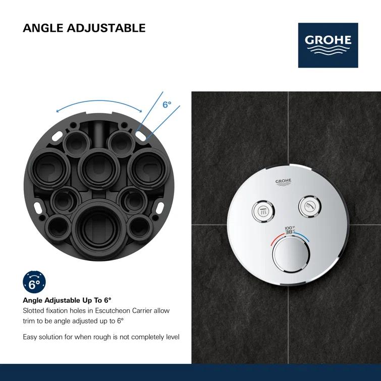 GROHE Grohtherm SmartControl Dual-Function Shower Thermostatic Valve Trim