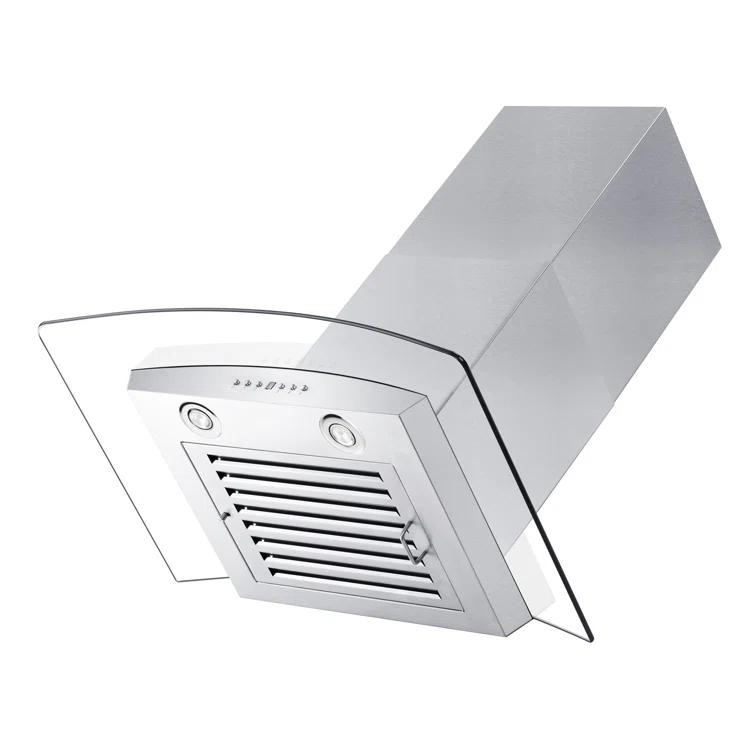 ZLINE 36 in. Convertible Vent Wall Mount Range Hood in Stainless Steel & Glass (KZ-36)