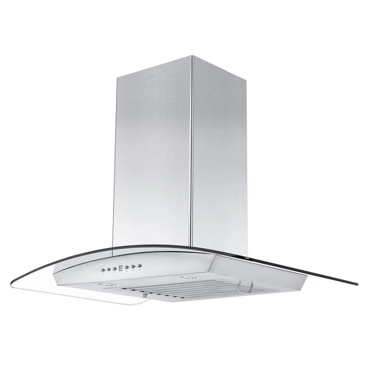 ZLINE 36 in. Convertible Vent Wall Mount Range Hood in Stainless Steel & Glass (KZ-36)