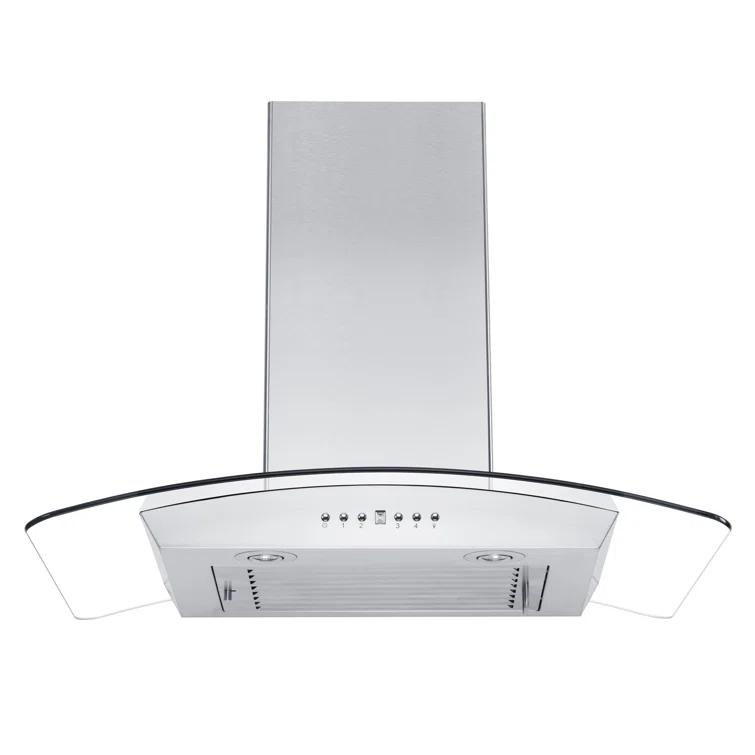 ZLINE 36 in. Convertible Vent Wall Mount Range Hood in Stainless Steel & Glass (KZ-36)