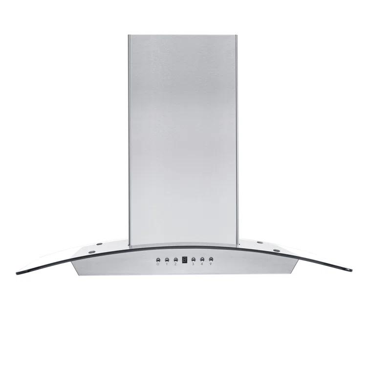 ZLINE 36 in. Convertible Vent Wall Mount Range Hood in Stainless Steel & Glass (KZ-36)