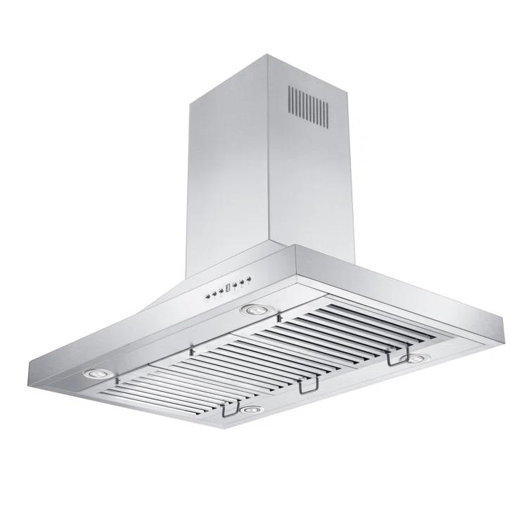 30 in. Convertible Vent Isl& Mount Range Hood in Stainless Steel (GL2i-30)