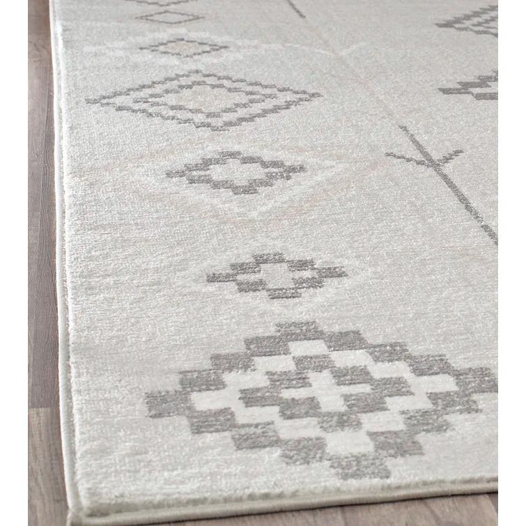 Bodrum Tribal Native Fog Area Rug