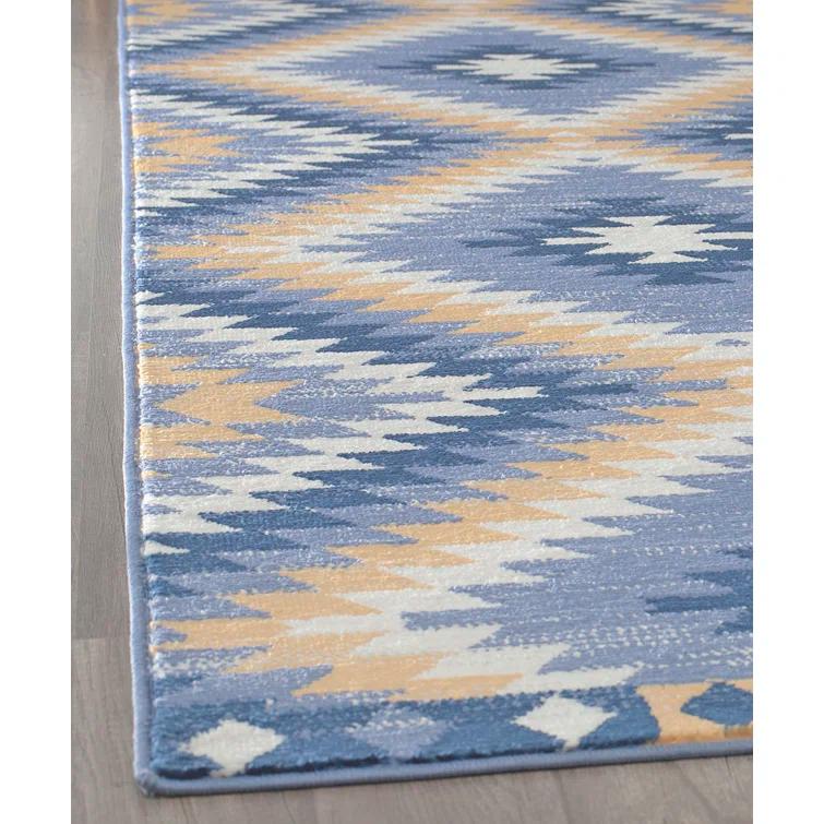 Heron Bodrum Tribal Kilim Denim Area Rug