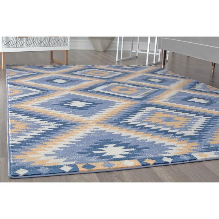 Heron Bodrum Tribal Kilim Denim Area Rug