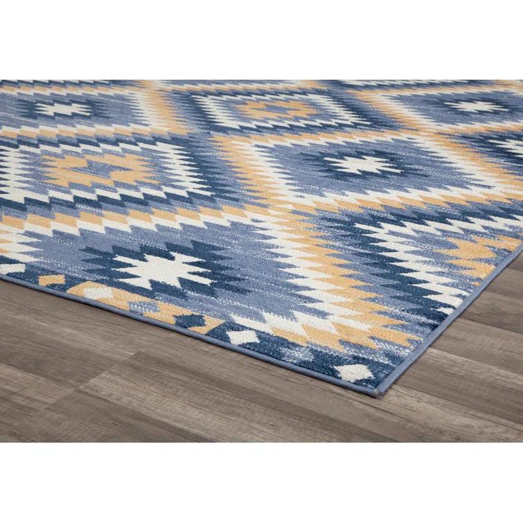 Heron Bodrum Tribal Kilim Denim Area Rug