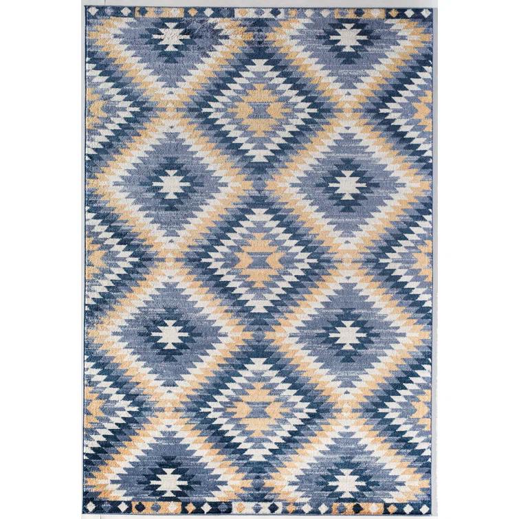 Heron Bodrum Tribal Kilim Denim Area Rug