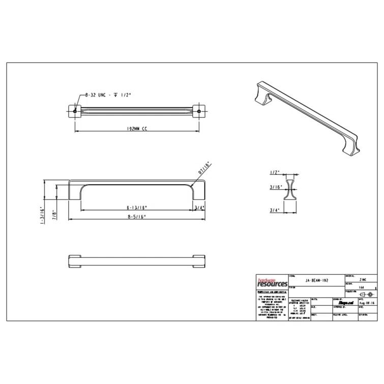 Sullivan Cabinet 5" Center to Center Bar Pull