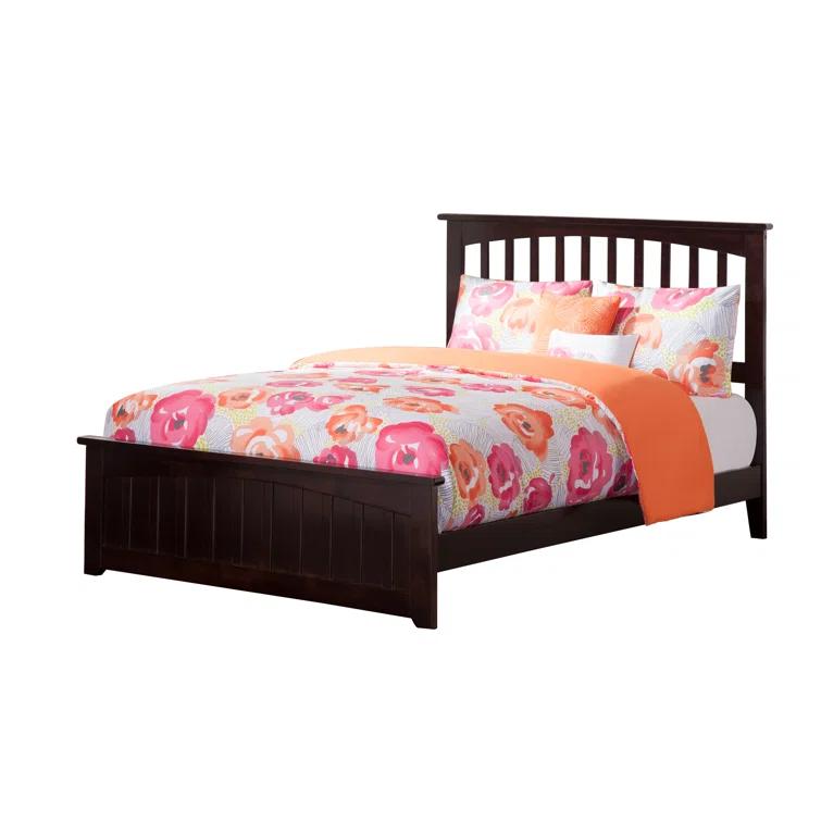 AFI Furnishings Mission Low Profile Solid Wood Platform Bed with Matching Footboard