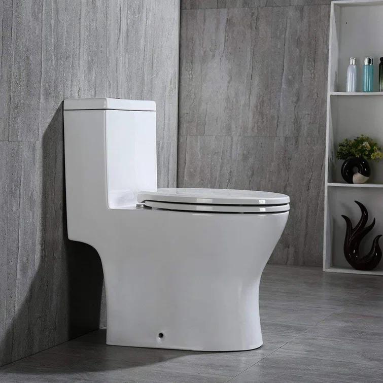 1.28 GPF Space Saving Round Compact One-Piece Toilet (Seat Included)