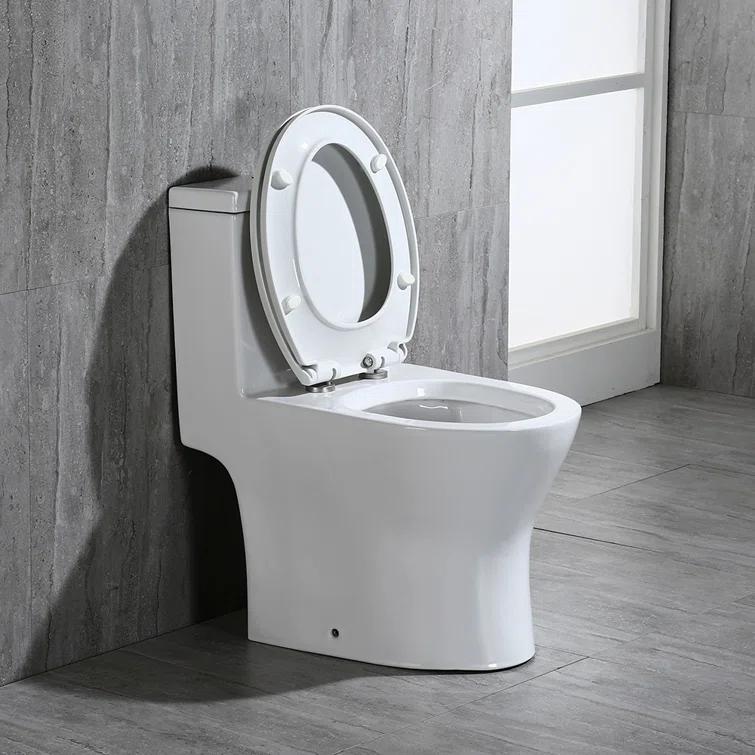 1.28 GPF Space Saving Round Compact One-Piece Toilet (Seat Included)