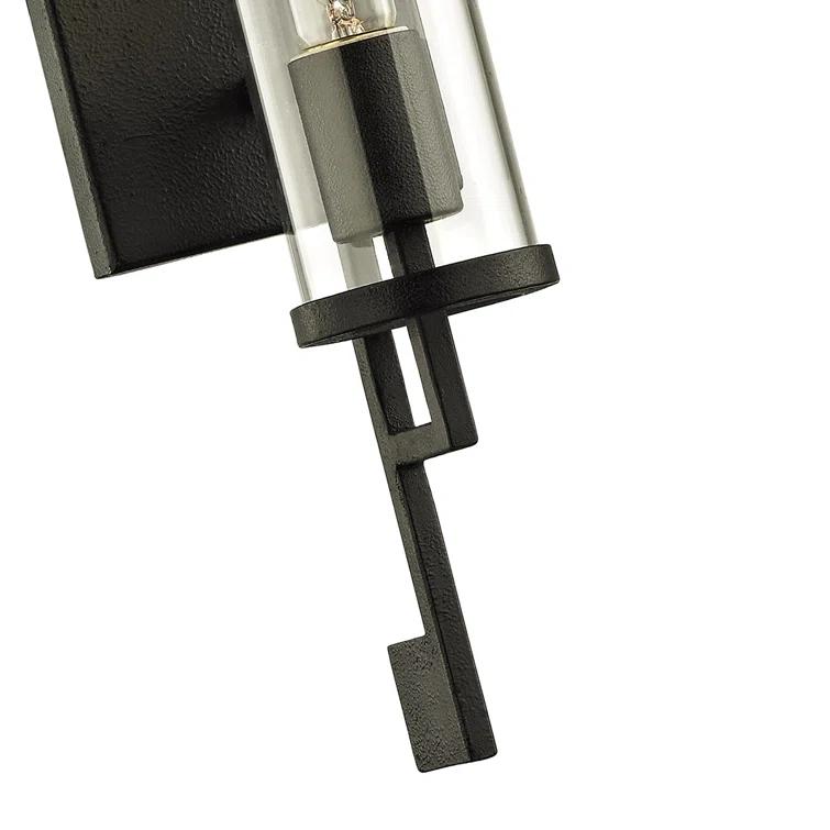 Park Slope Forged Iron 1 - Bulb Outdoor Armed Sconce