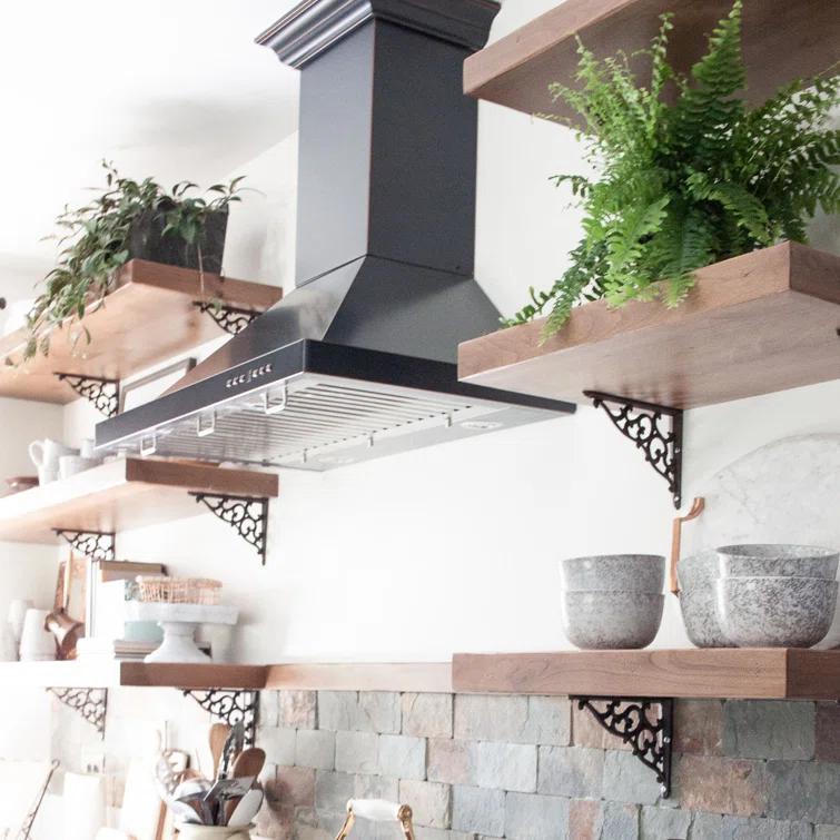 Satin ZLINE 30 in. Designer Series Satin Stainless Steel Convertible Vent Wall Mount Range Hood