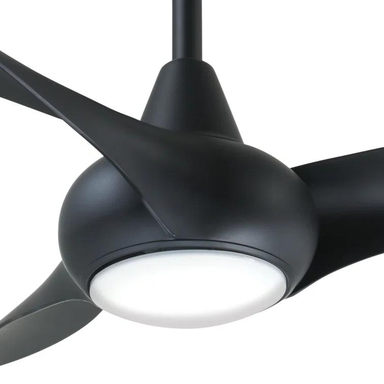 52" Wave 3 - Blade LED Propeller Ceiling Fan with Remote Control and Light Kit Included