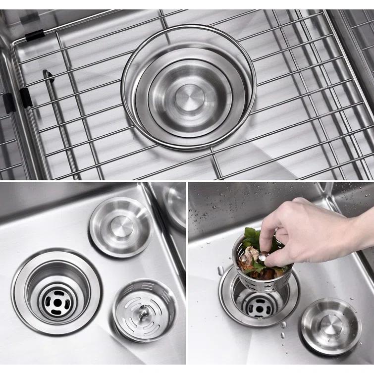 STYLISH 3.5 inch Kitchen Sink Deep Strainer with Removable Basket
