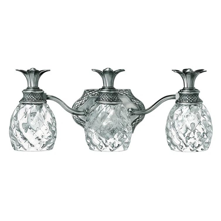 Plantation 3-Light Pineapple Bath Vanity Fixture