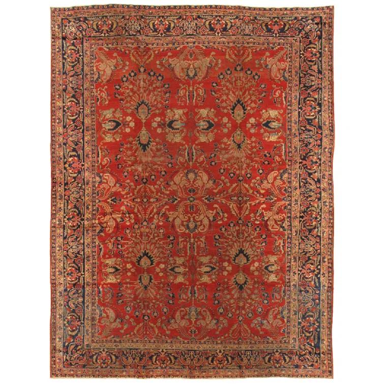 Pasargad Antique One-of-a-Kind 8'10" X 11'5" 1910s Wool Area Rug in