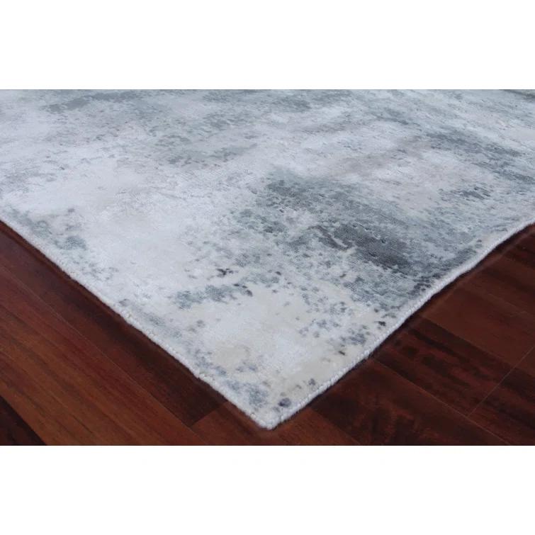 Reflections Abstract Hand-Loomed Silver/Gray/Ivory Area Rug