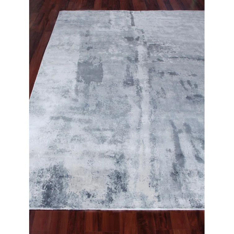 Reflections Abstract Hand-Loomed Silver/Gray/Ivory Area Rug