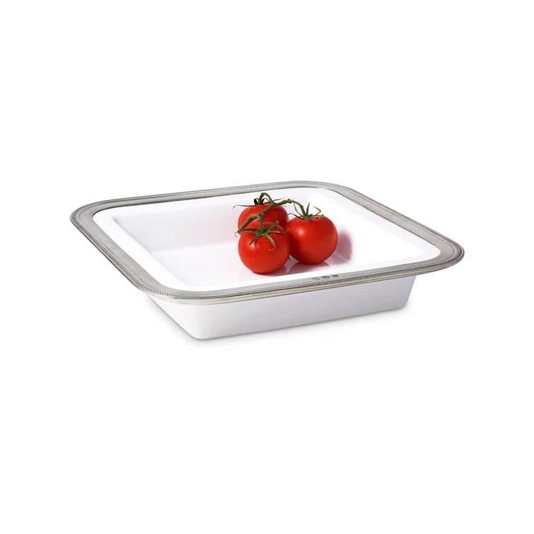 Luisa Handmade Pewter Square Serving Platter