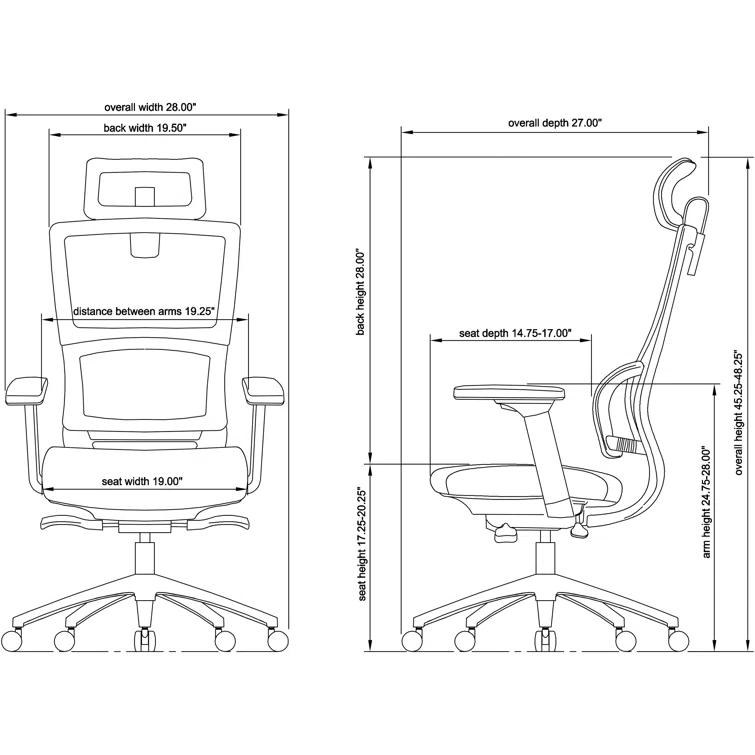 Rayon / Viscose Task Chair with Headrest