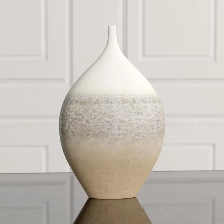 Cream Rises Vase-Wide