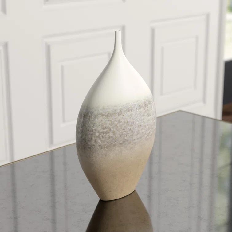 Cream Rises Vase-Wide
