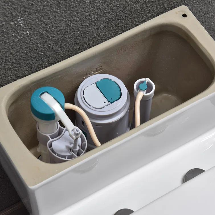 1.28 GPF Elongated Comfort ADA Height One Piece Dual-Flush Toilet with Soft-Closing Seat,MAP Flushing 1000G