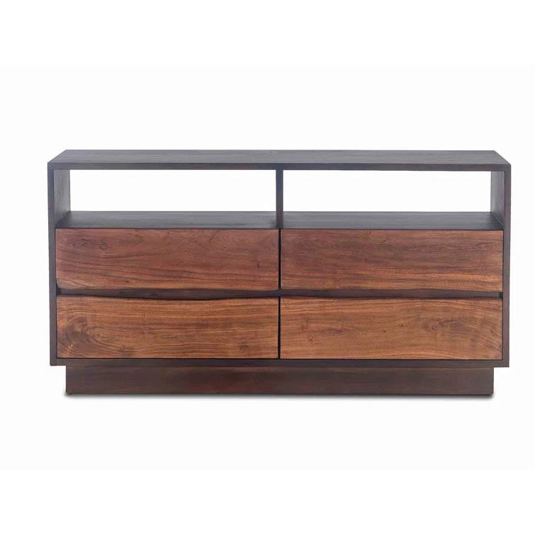 Foundry Select Woodbury Solid Wood 64'' W 4 - Drawer Dresser