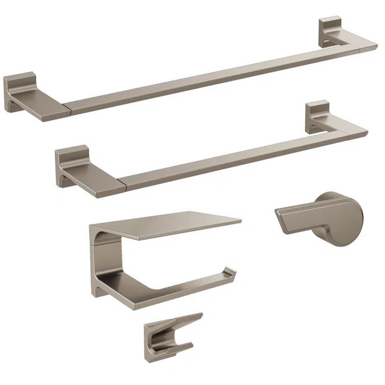 Pivotal Wall Mount Single Post Toilet Paper Holder with Shelf Bath Hardware Accessory