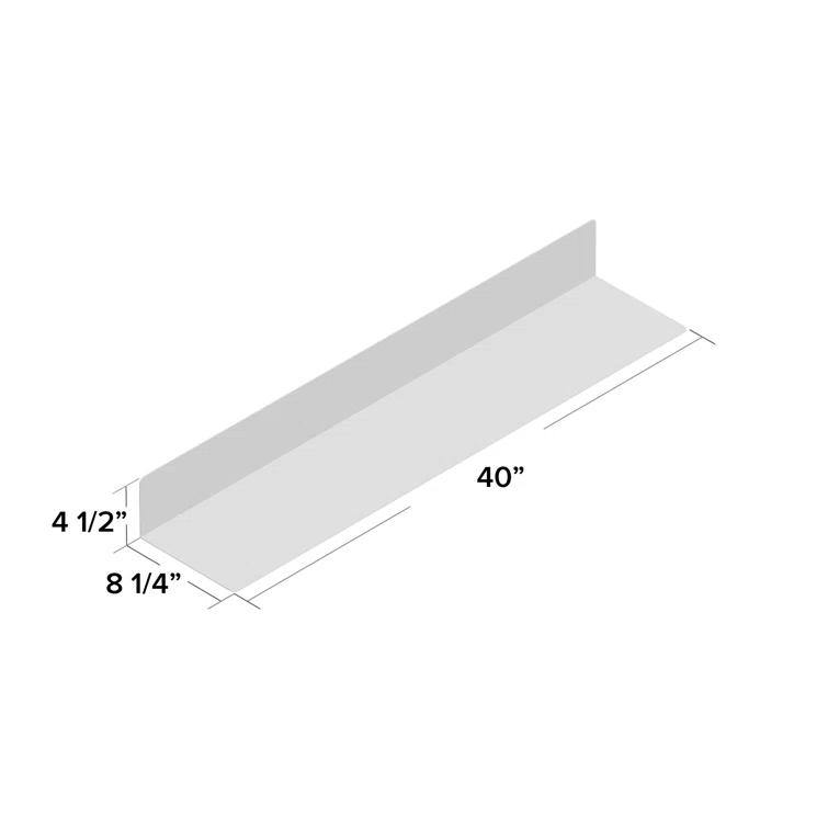 Minimalist Putty Steel Welf Large Wall Shelf, 40" W