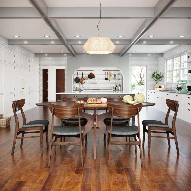 Hartford Dining Chair in Warm Gray/Walnut