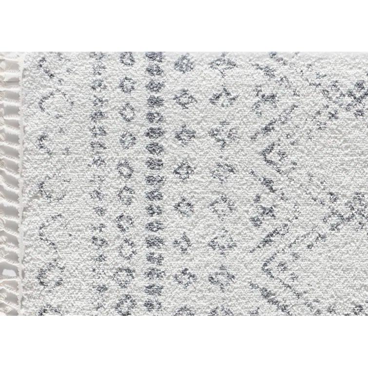 Silla Mason Shag Tribal Shadow Gray Area Rug