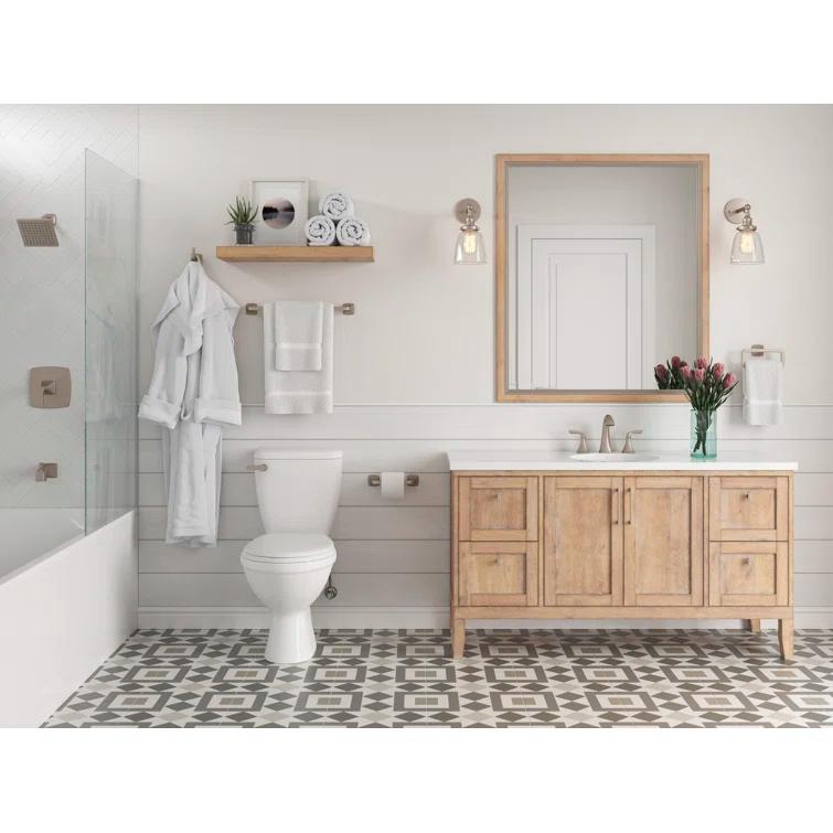 Bronson Widespread Double Handle Deck Mount Bath Faucet