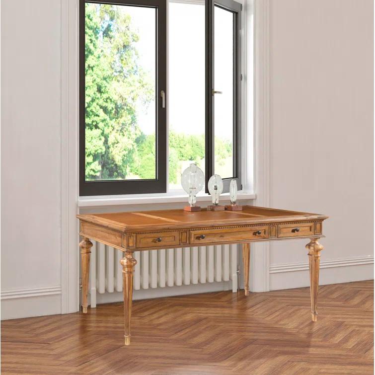 Lark Manor™ Ankaj Solid Wood Base Writing Desk
