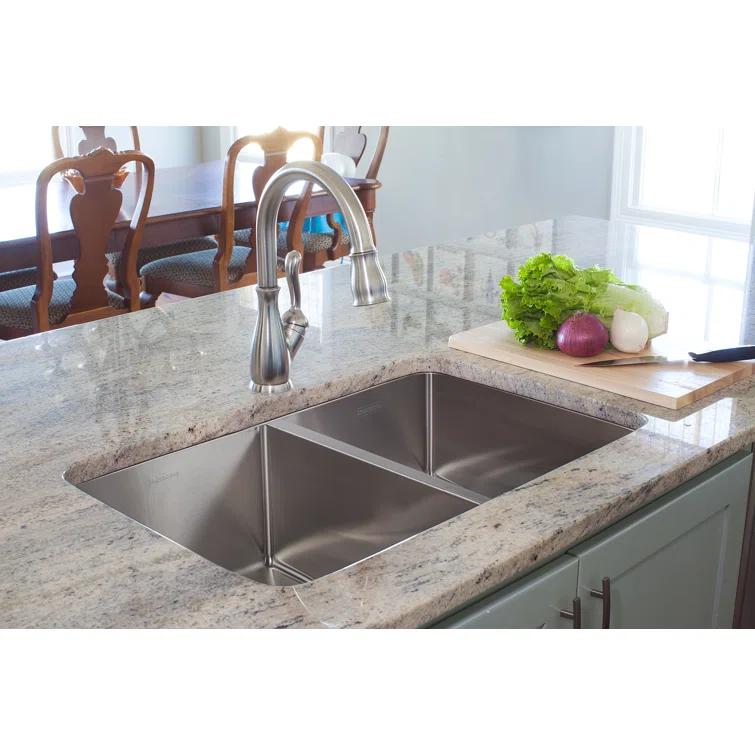 Vector 34" L x 23" W Double Basin Dual Mount Kitchen Sink