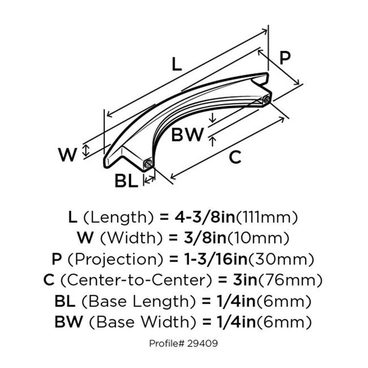 Essential'Z 3" Center to Center Arch Pull