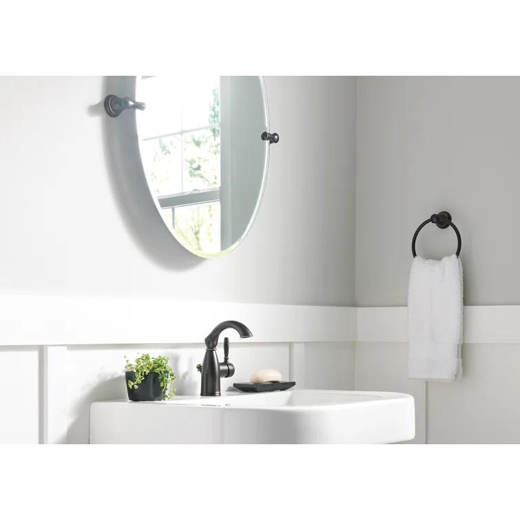 Moen Sarona Single Hole Bathroom Faucet with Drain Assembly and Optional Deckplate