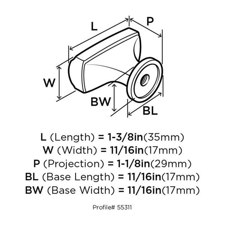 Highland Ridge 1 1/8" Length Bar Knob
