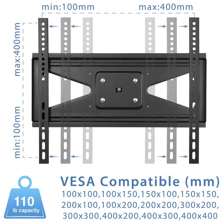 Mount-it Mount-It! Bolt Down TV Stand | Heavy Duty Swivel Table Top Desktop Mount For  32" - 55" VESA TVs