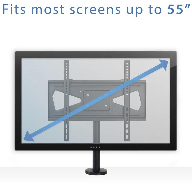 Mount-it Mount-It! Bolt Down TV Stand | Heavy Duty Swivel Table Top Desktop Mount For  32" - 55" VESA TVs