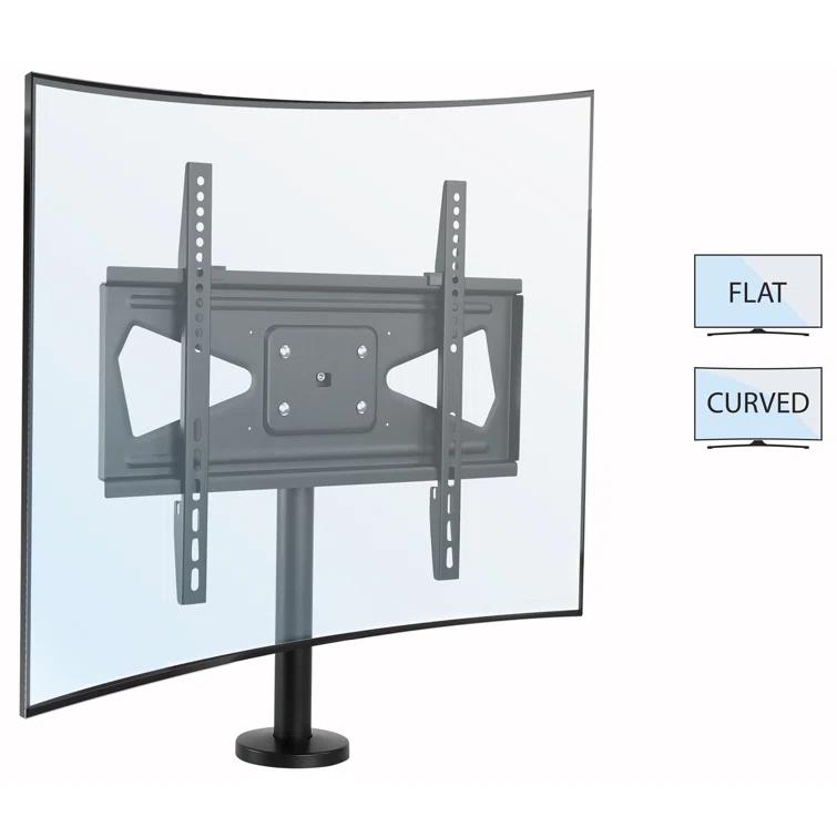 Mount-it Mount-It! Bolt Down TV Stand | Heavy Duty Swivel Table Top Desktop Mount For  32" - 55" VESA TVs